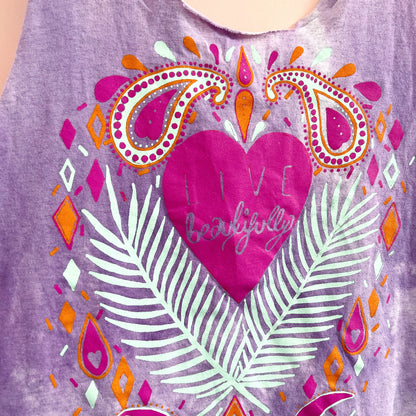 live beautifully tie dye vest top