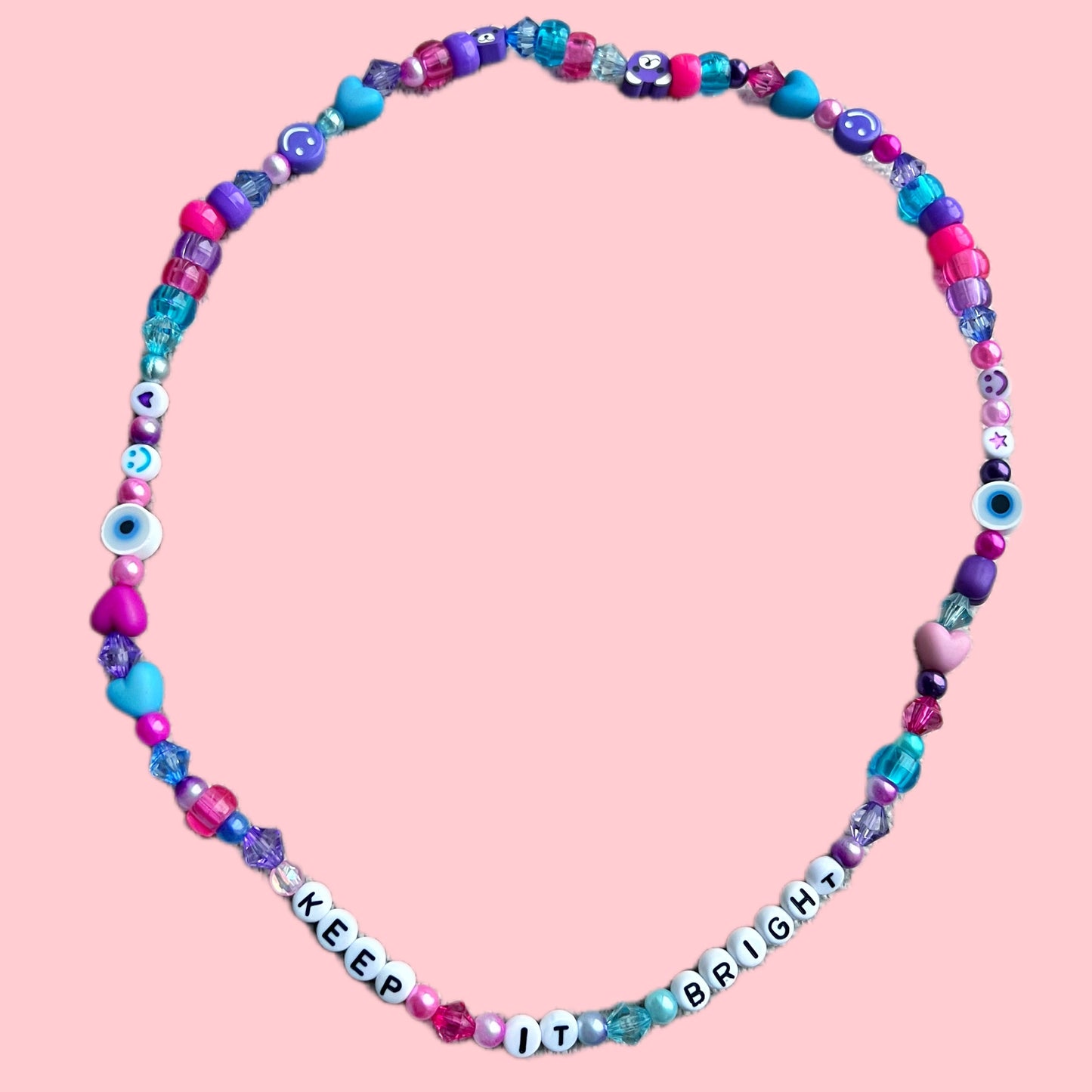 keep it bright pick'n'mix necklace - pink, blue & purple