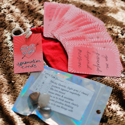 affirmation card & crystal set