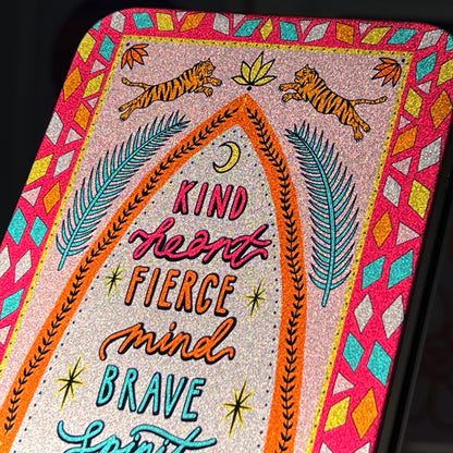 kind heart, fierce mind, brave spirit jigsaw puzzle + deluxe tin