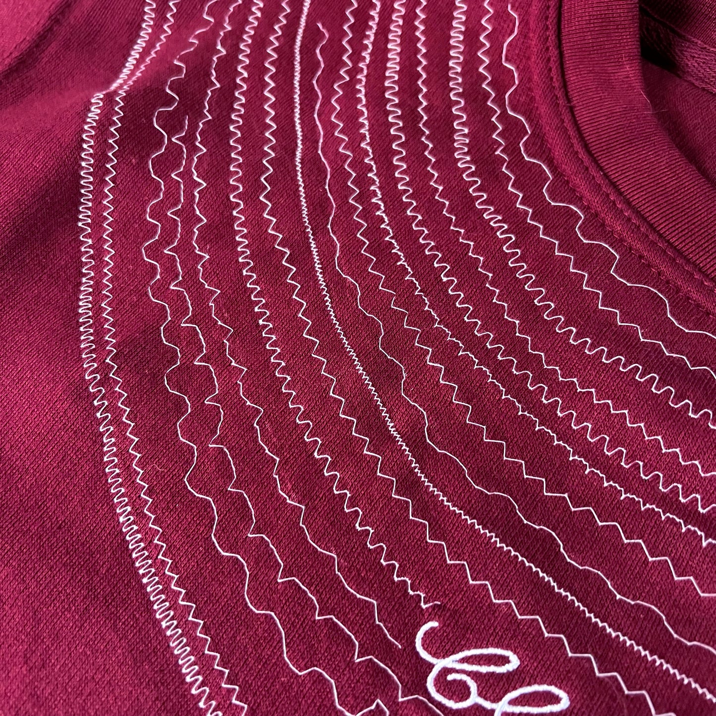 blessed embroidered festive sweatshirt - burgundy