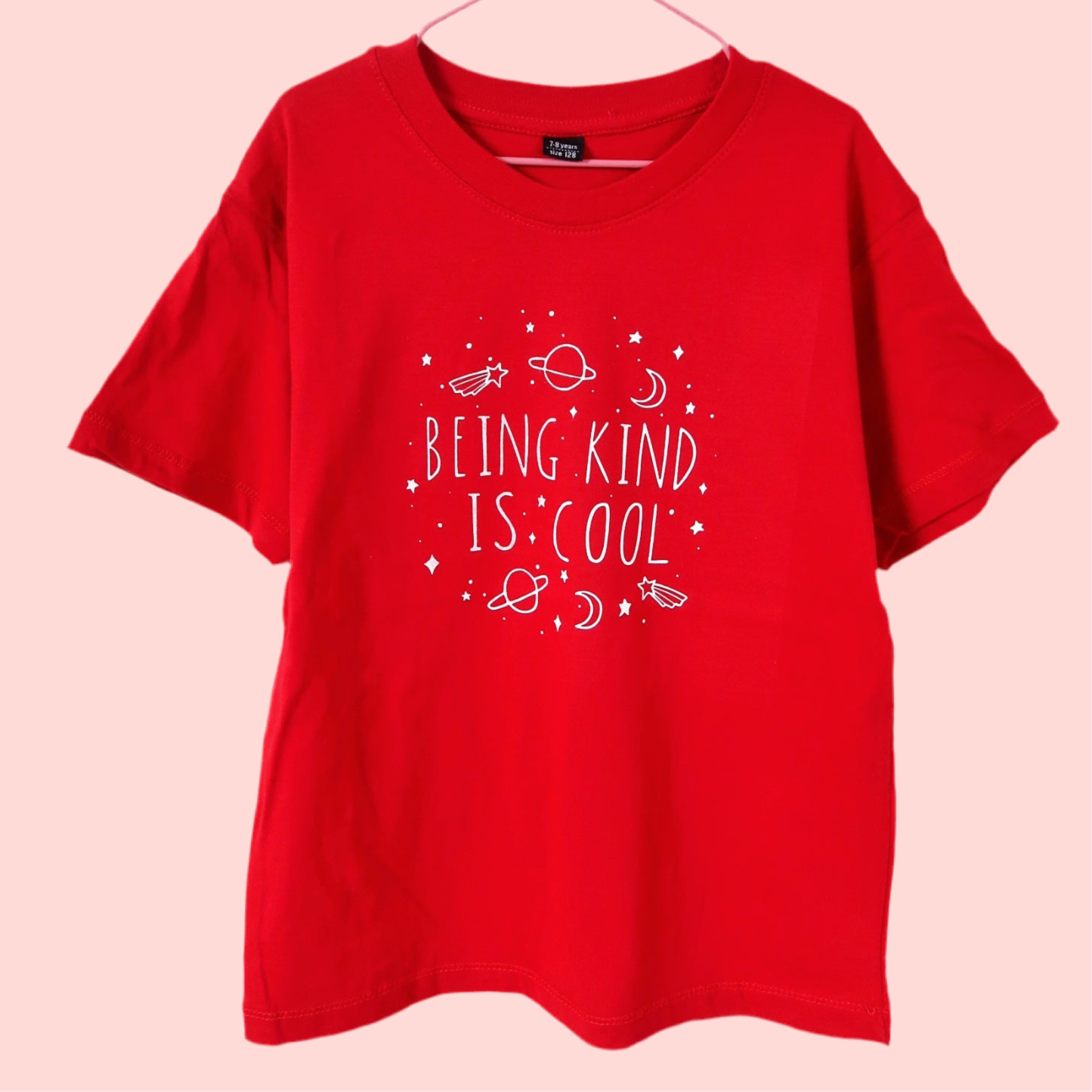 kids being kind is cool t-shirt - red