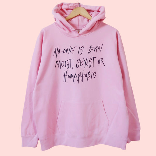 hate is taught hoodie - baby pink