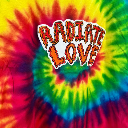 radiate love tie dye long sleeve top