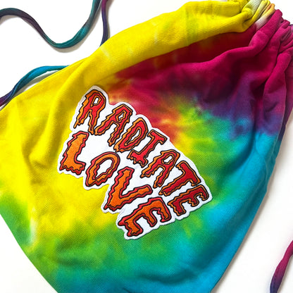 radiate love tie dye bag