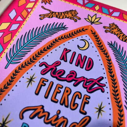 kind heart, fierce mind, brave spirit mouse mat