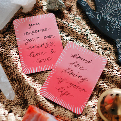 affirmation card & crystal set