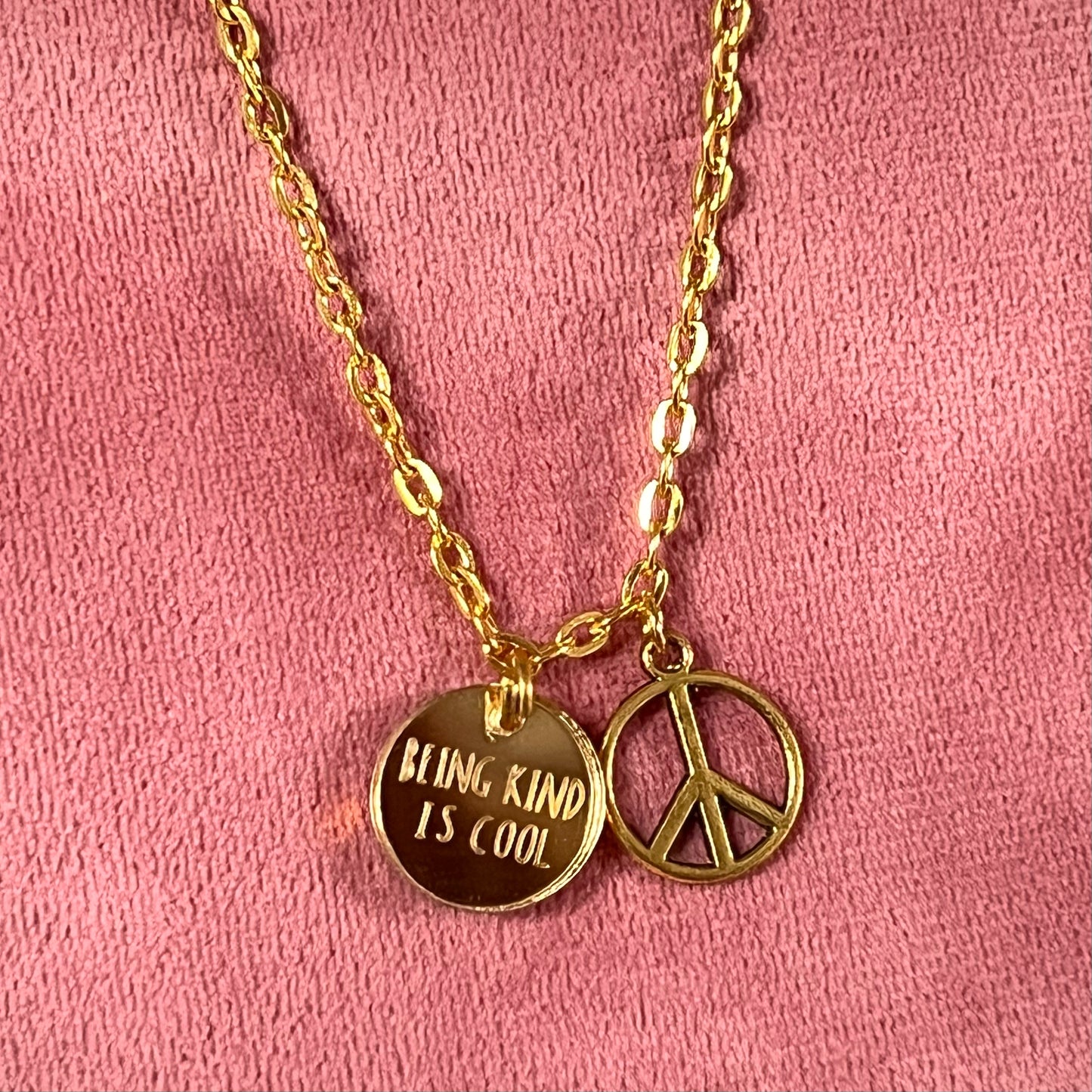 being kind is cool necklace - gold