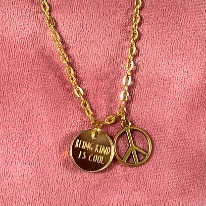 being kind is cool necklace - gold