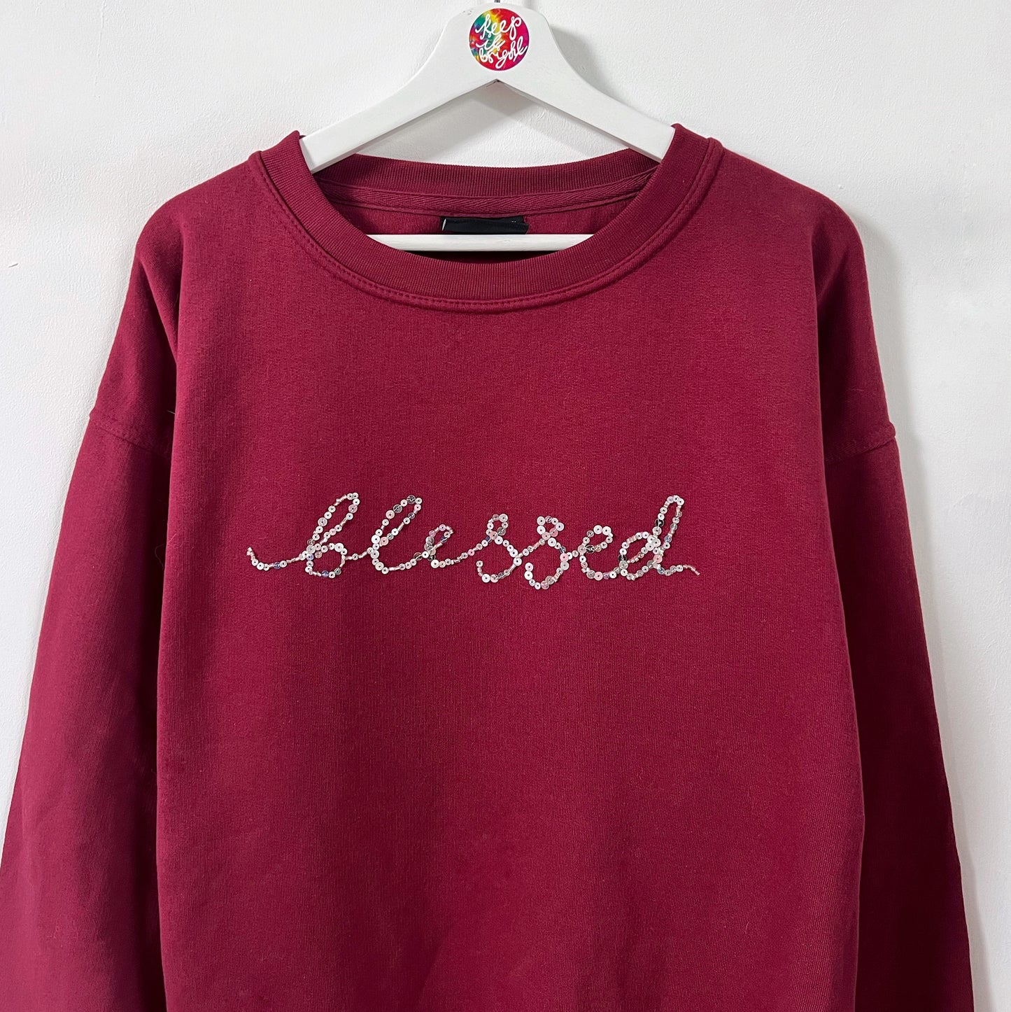 blessed embellished sweatshirt