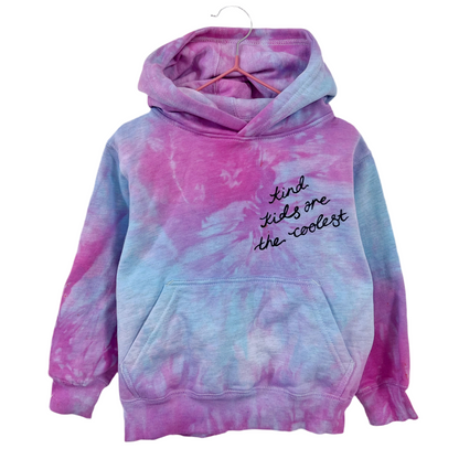 kind kids are the coolest hoodie - tie dye