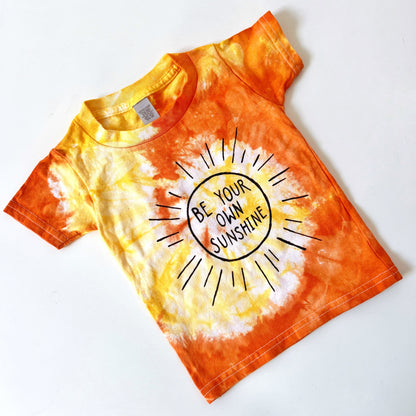 be your own sunshine kids tie dye t-shirt - orange