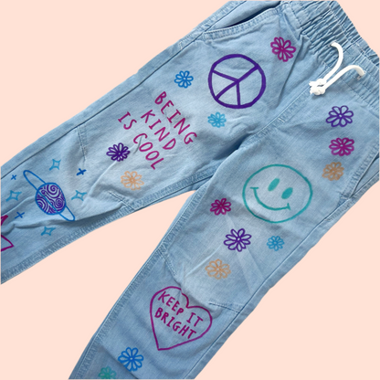 kids hippie heart jeans