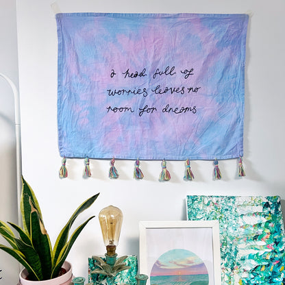 a head full of dreams… wall hanging