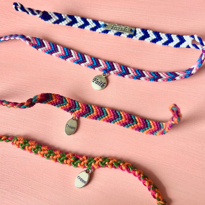 woven affirmation bracelets