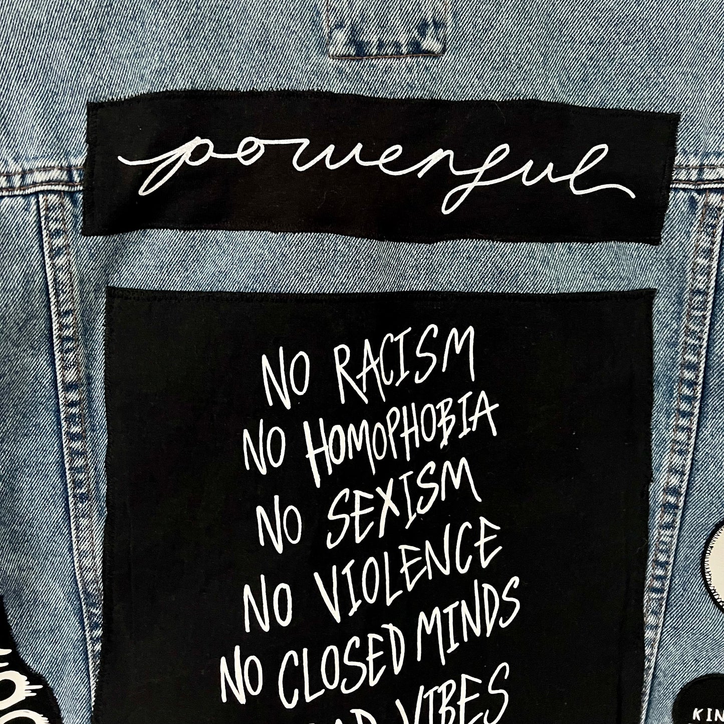 stand up, speak up denim jacket