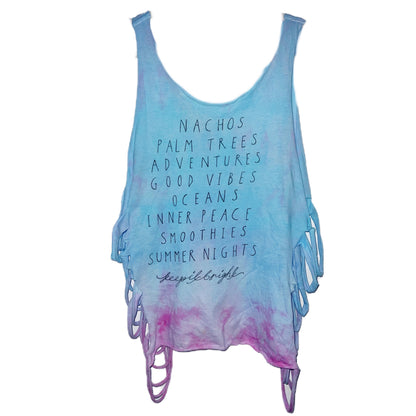 summer nights tie dye vest top