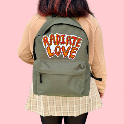 radiate love backpack - khaki green