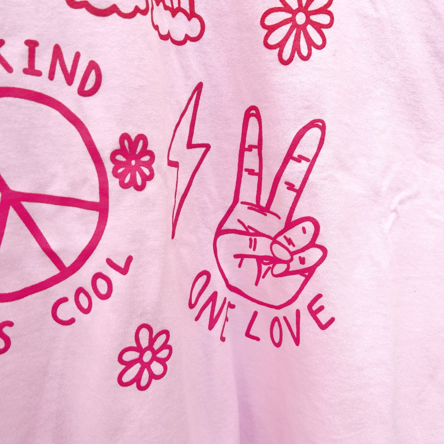 hippie heart t-shirt - baby pink