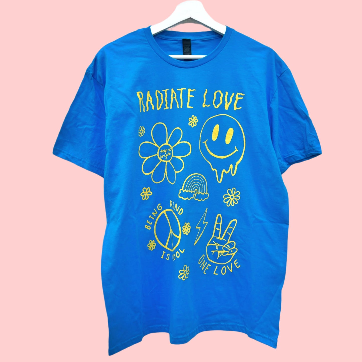 hippie heart t-shirt - blue