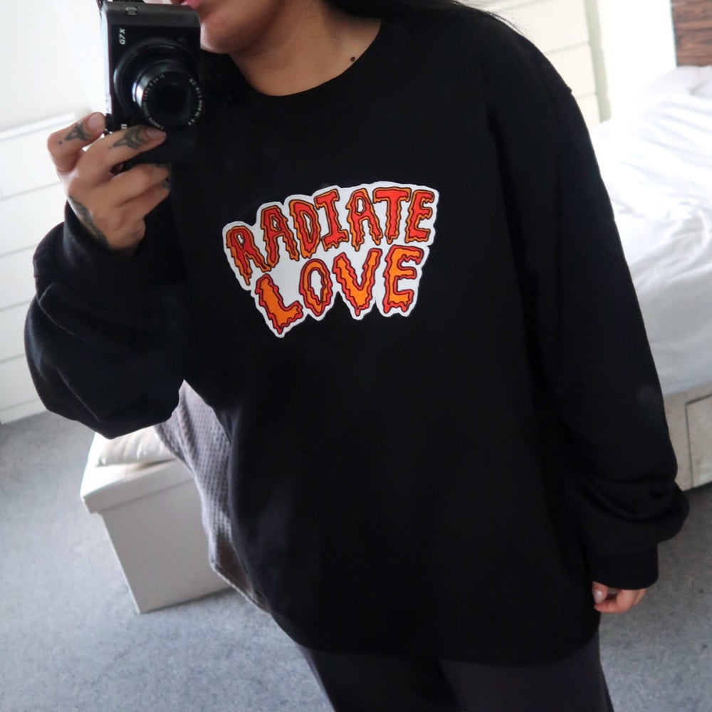 Radiate love cheap embroidered sweatshirt