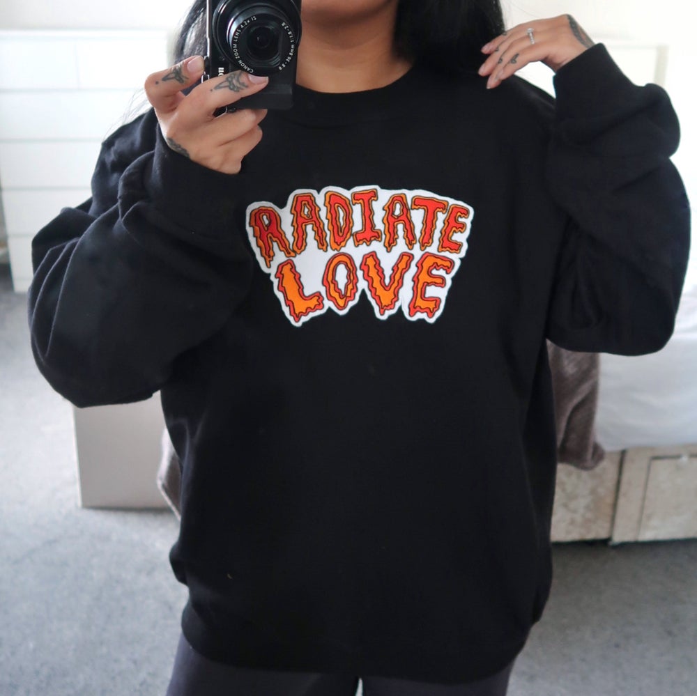 Radiate love cheap embroidered sweatshirt