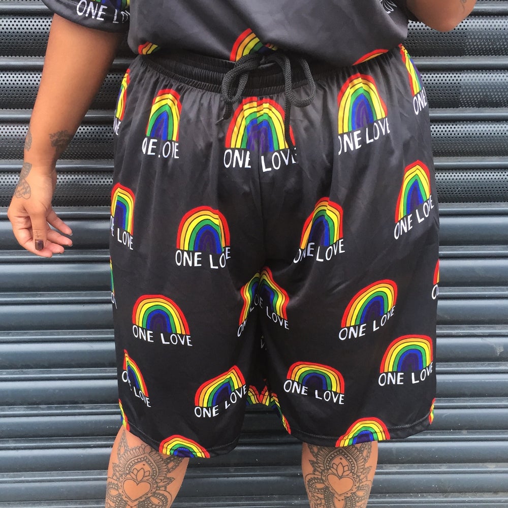 Rainbow shop basketball shorts