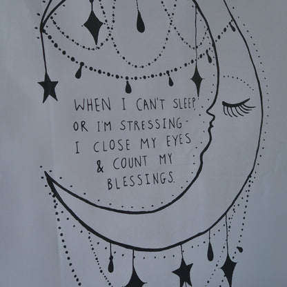 count your blessings moon wall hanging