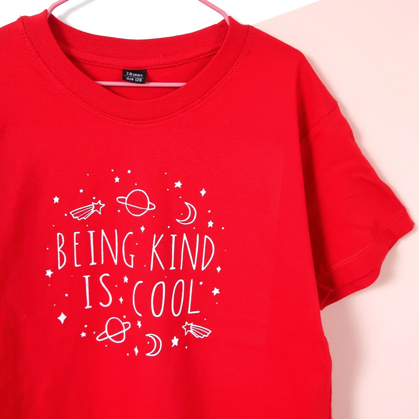 kids being kind is cool t-shirt - red